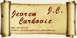 Jevrem Ćurković vizit kartica